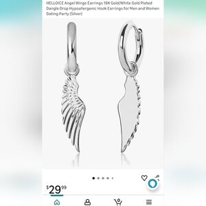 Elegant Silver Wing Earrings